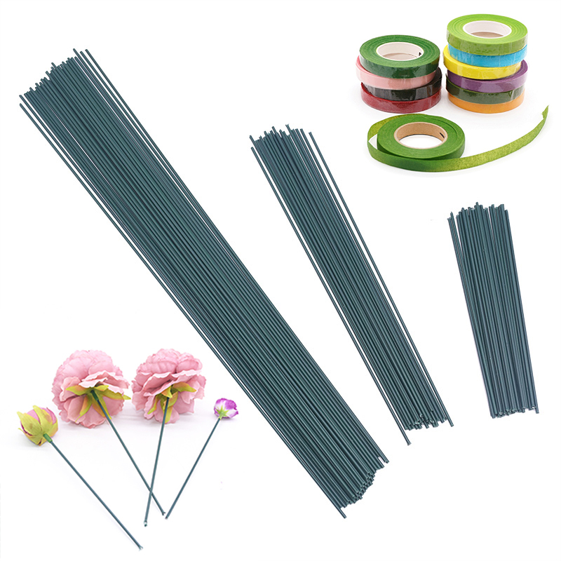 Floral Tape Green - Tige en fer et ruban adhésif