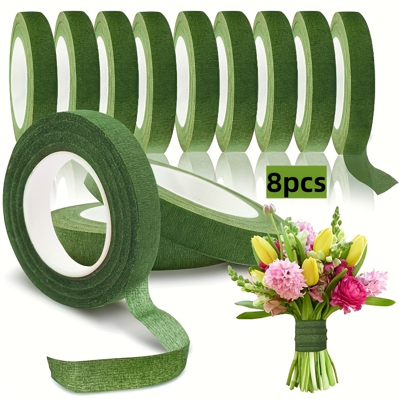 Floral Tape Green - 1. Ruban floral auto-adhésif vert, 8