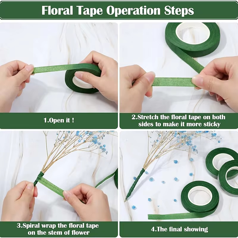 Ruban floral vert de 20 yards, - Floral Tape Green avis et prix