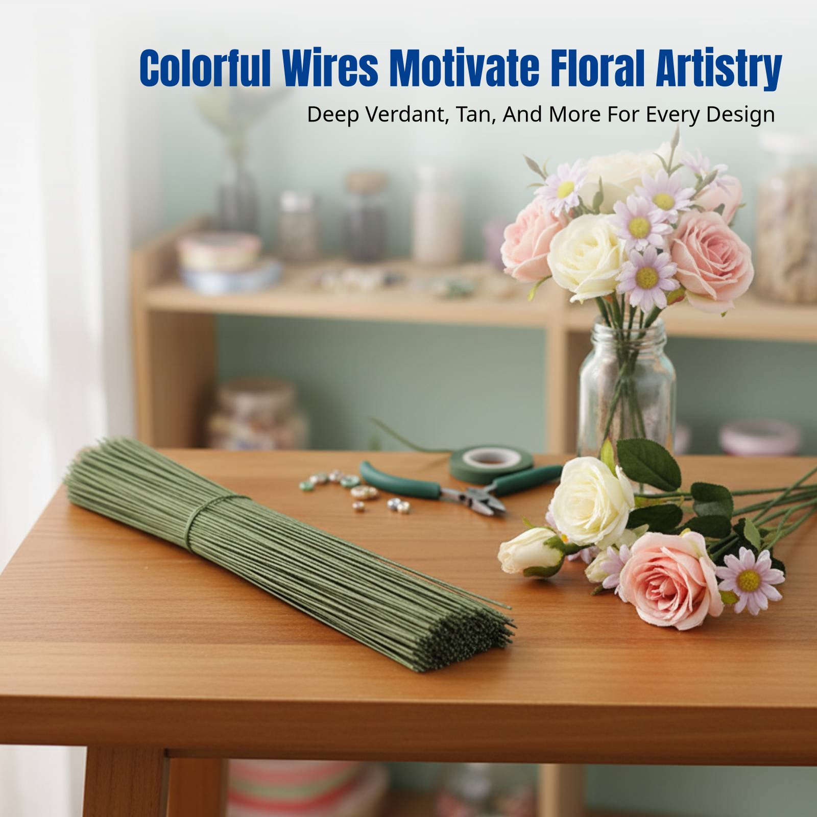 Fil de fer floral pour artisan - Floral Tape Green avis et prix