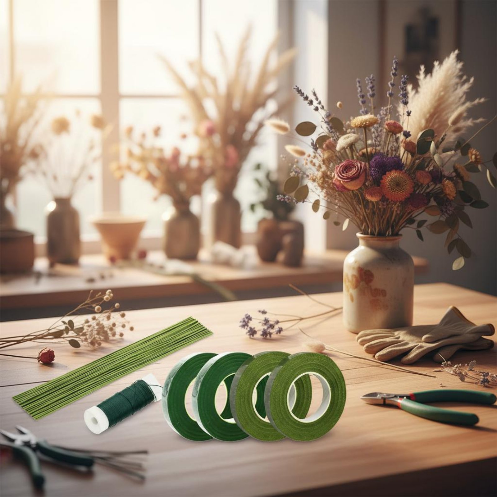 Kit de création d'arrangements - Floral Tape Green avis et prix